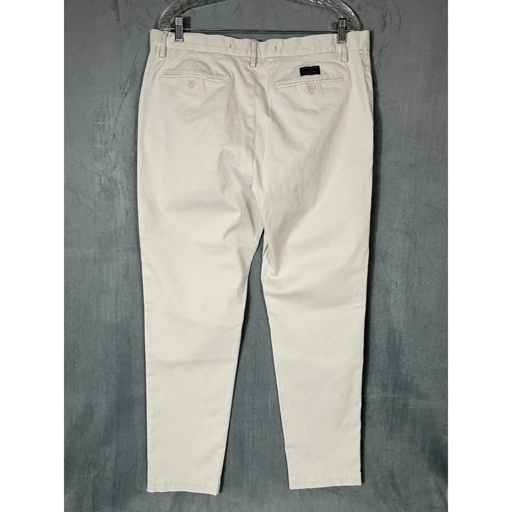 BR Banana Republic Pants Mens 36x32 Beige Tapered Fit Chino RMC Preppy‎ Academia